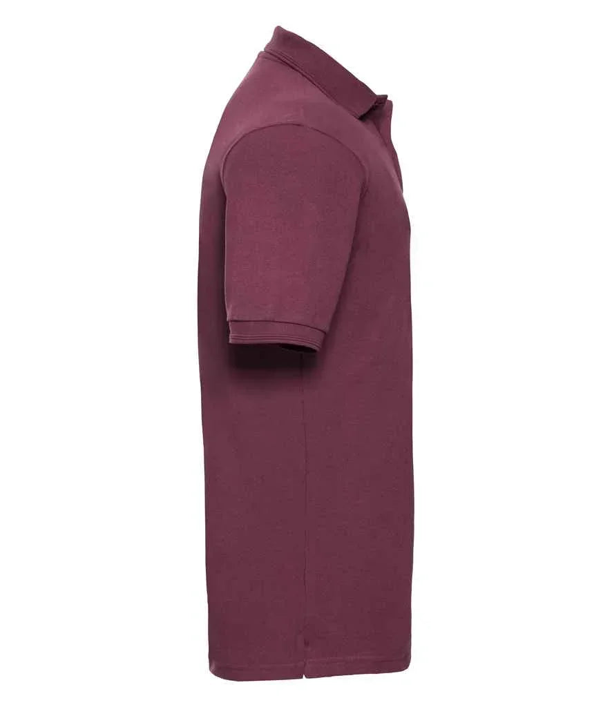 Russell Hardwearing Poly/Cotton Pique Polo Shirt - Burgundy - Brand It Essex Ltd