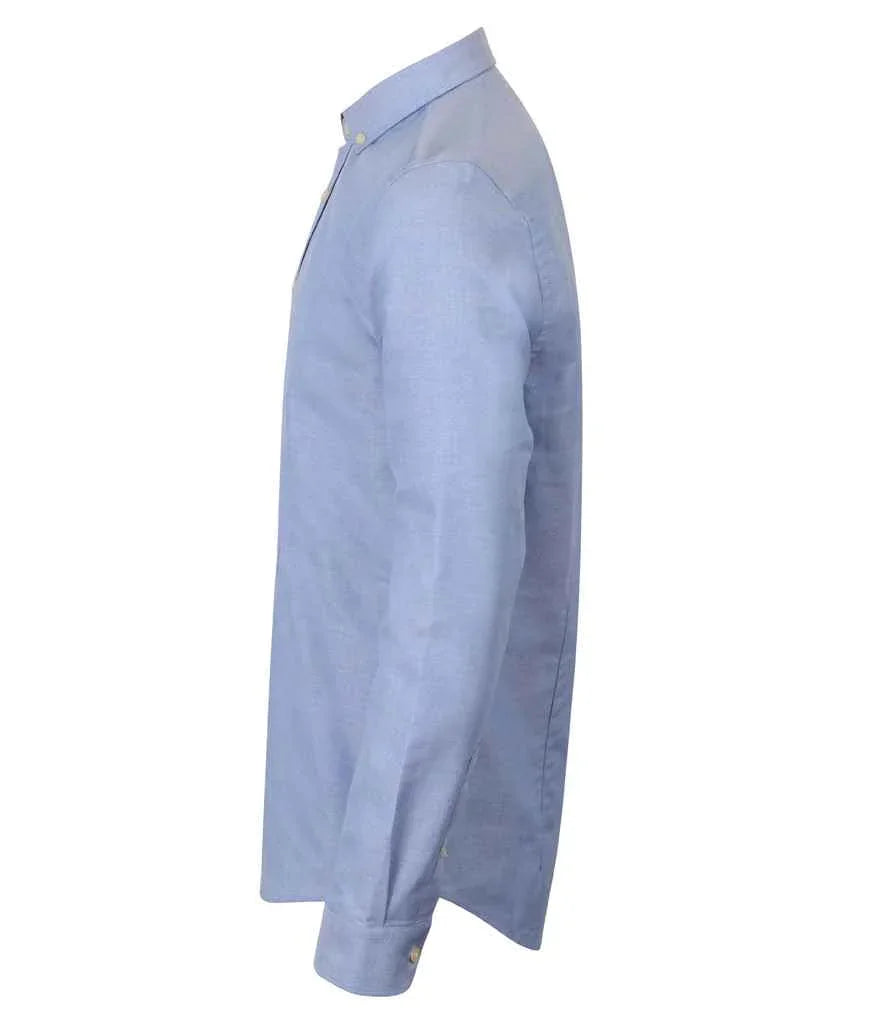 Henbury Modern Long Sleeve Slim Fit Oxford Shirt - Brand It Essex Ltd