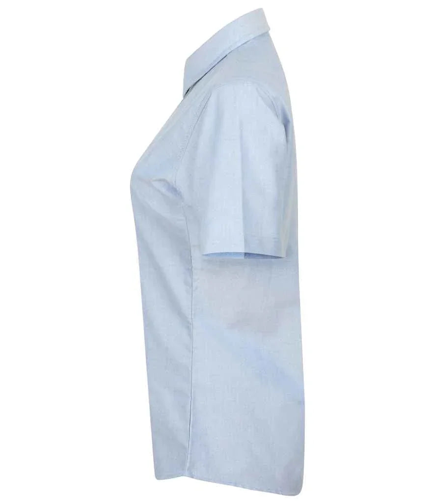 Personalised Custom Branded Henbury Ladies Short Sleeve Classic Oxford Shirt - Brand It Essex Ltd