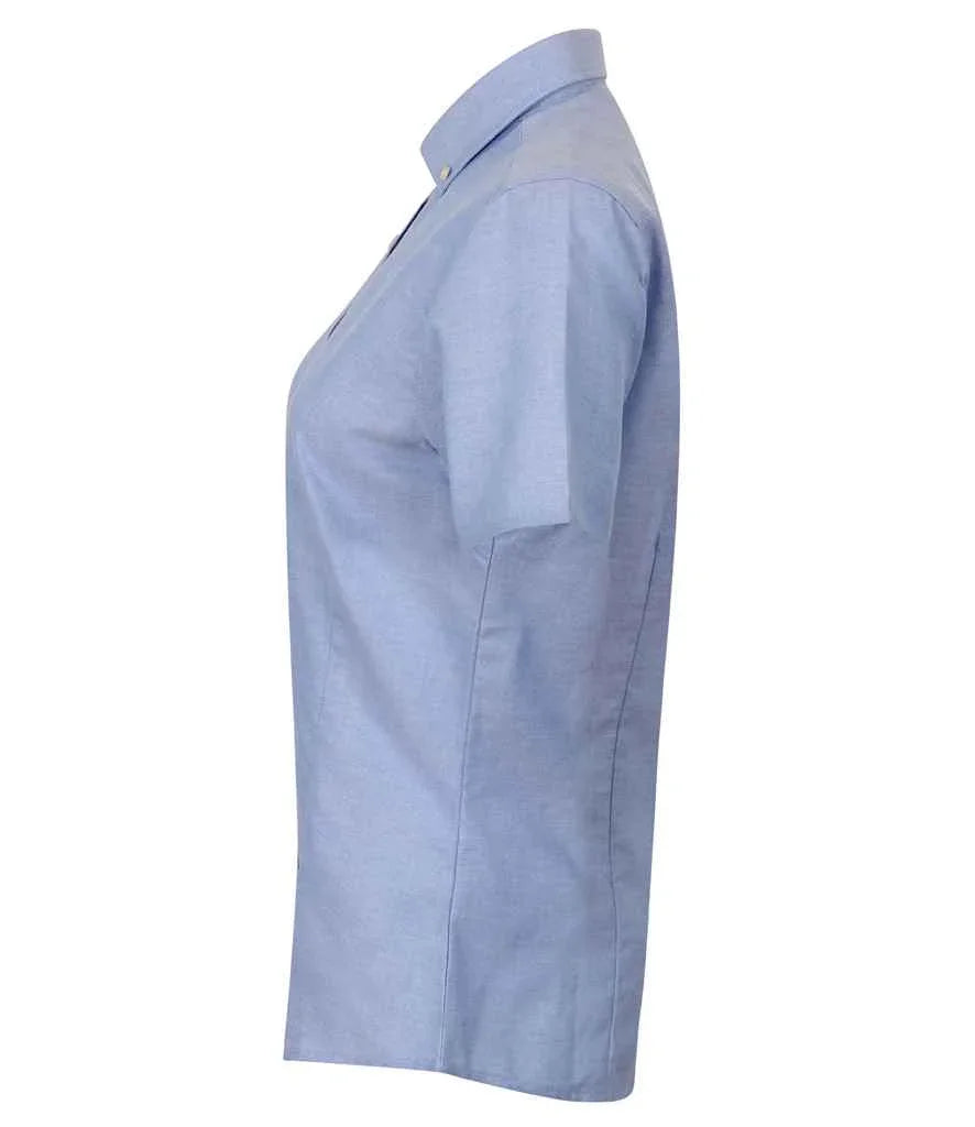 Personalised Custom Branded Henbury Ladies Modern Short Sleeve Regular Fit Oxford Shirt - Brand It Essex Ltd