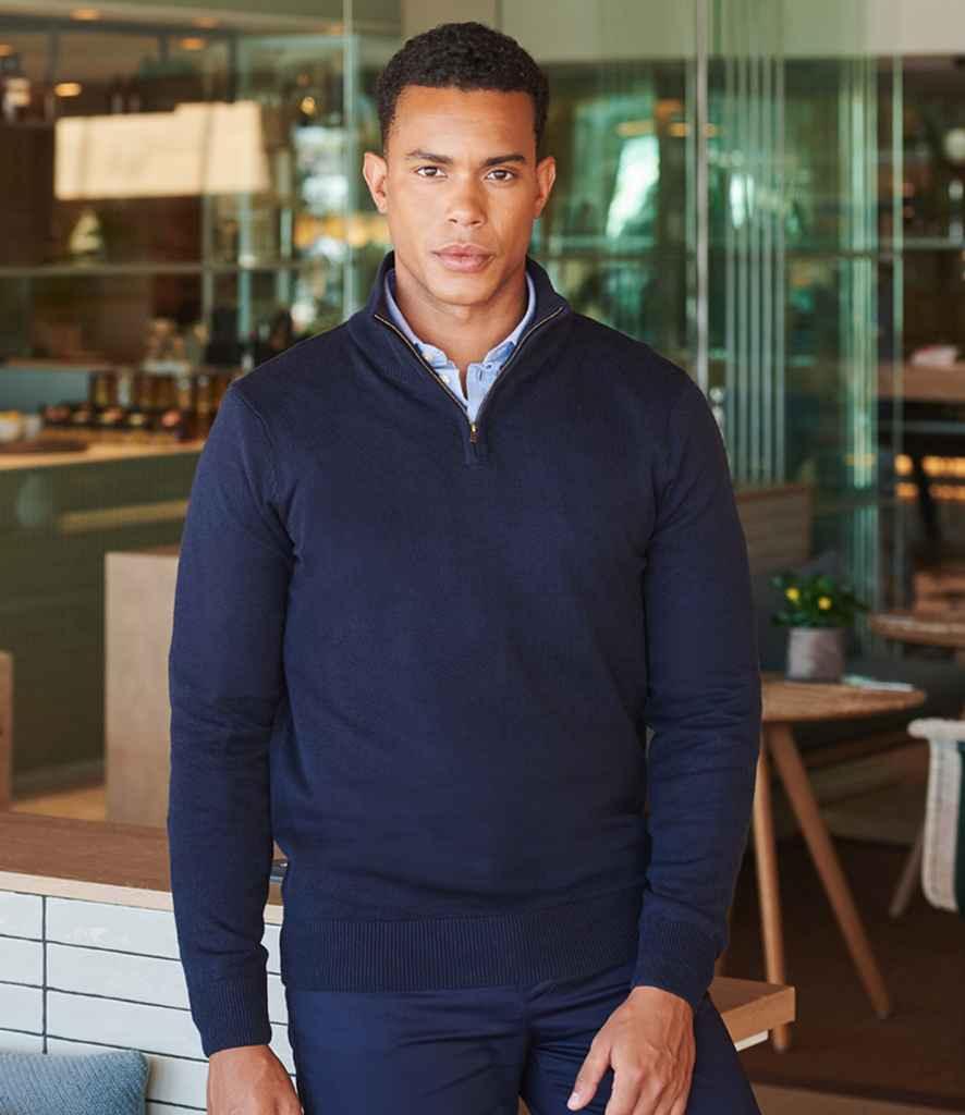 Henbury H729 Men's 1/4 Zip Jumper | Branded Workwear – Brand It