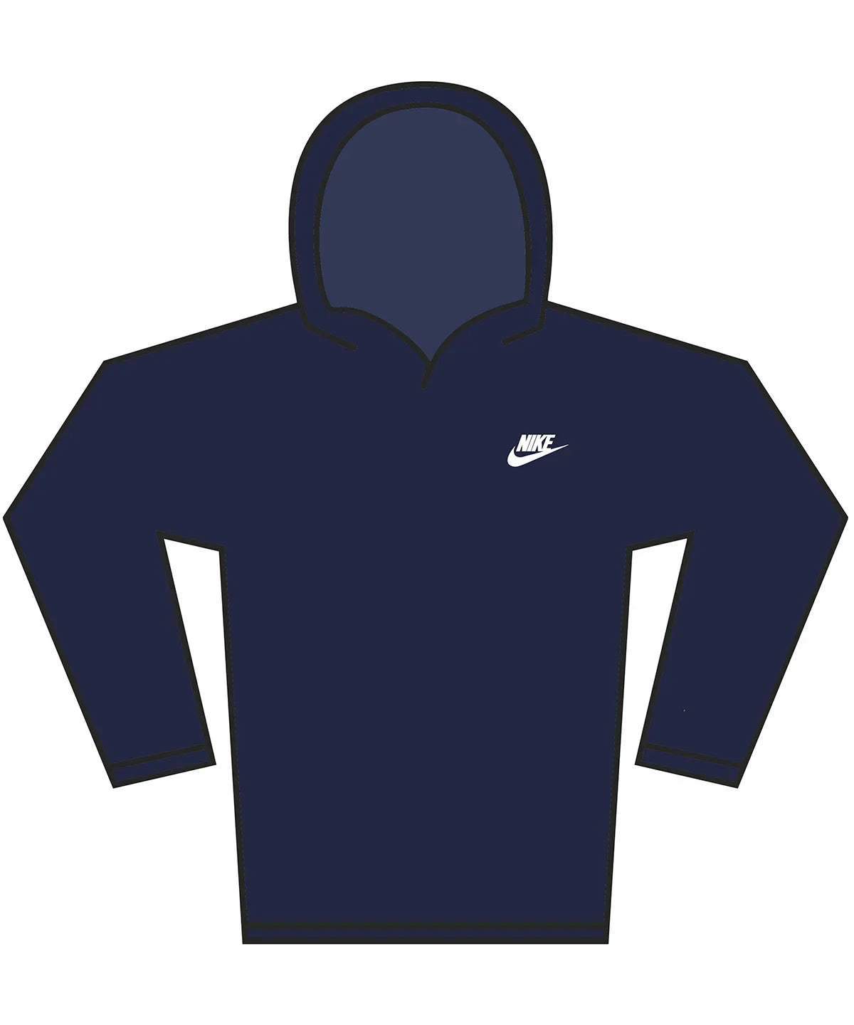 Personalised Custom Branded Nike Club knit hoodie - NK425 - Brand It Essex Ltd