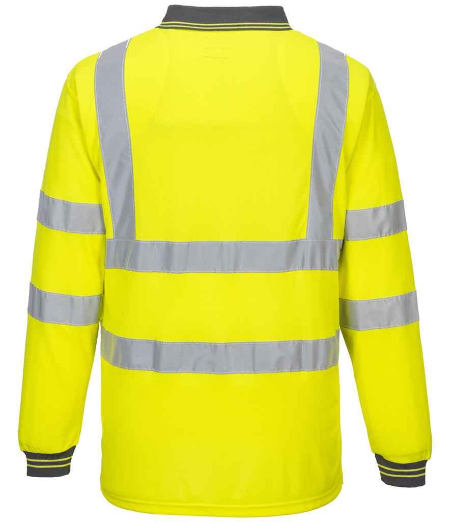 Personalised Custom Branded Portwest Hi-Vis Long Sleeve Polo Shirt - PW059 - Brand It Essex Ltd