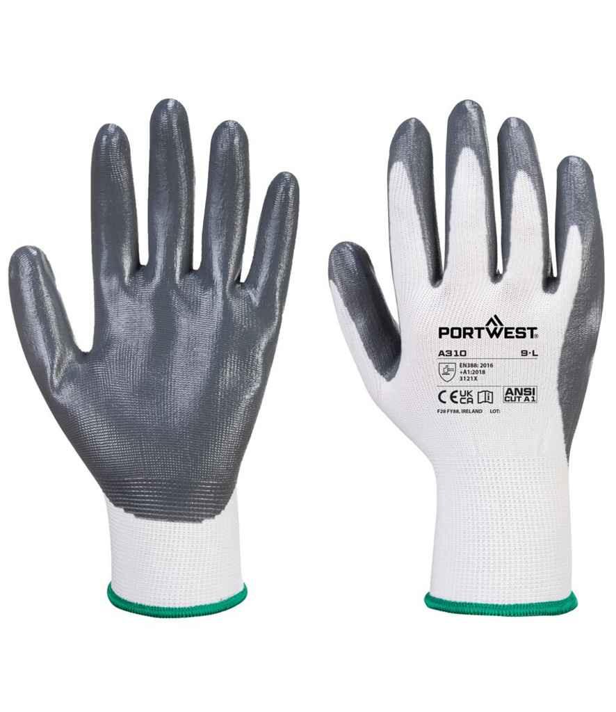 Personalised Custom Branded Portwest Flexo Grip Nitrile Gloves - PW074 - Brand It Essex Ltd