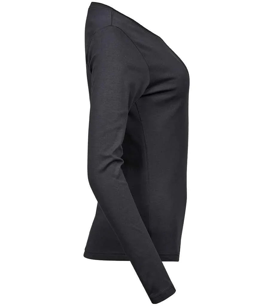 Personalised Custom Branded Tee Jays Ladies Long Sleeve Interlock T-Shirt - TJ590 - Brand It Essex Ltd