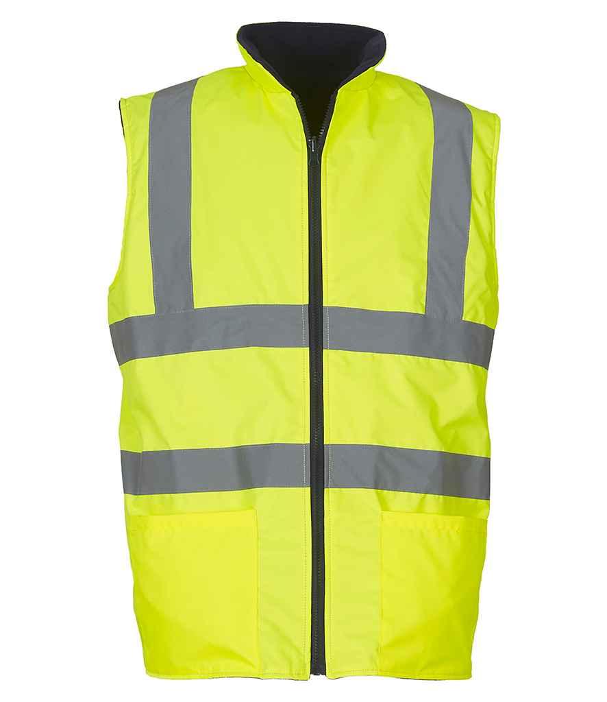 Yoko Hi-Vis Reversible Fleece Bodywarmer - YK061 - Brand It Essex Ltd