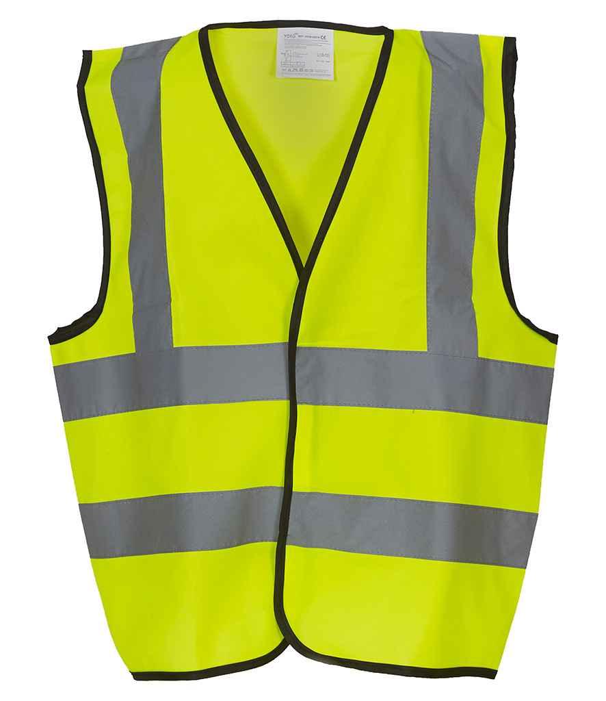 Personalised Custom Branded Yoko Kids Hi-Vis Two Band and Braces Waistcoat - YK102B - Brand It Essex Ltd