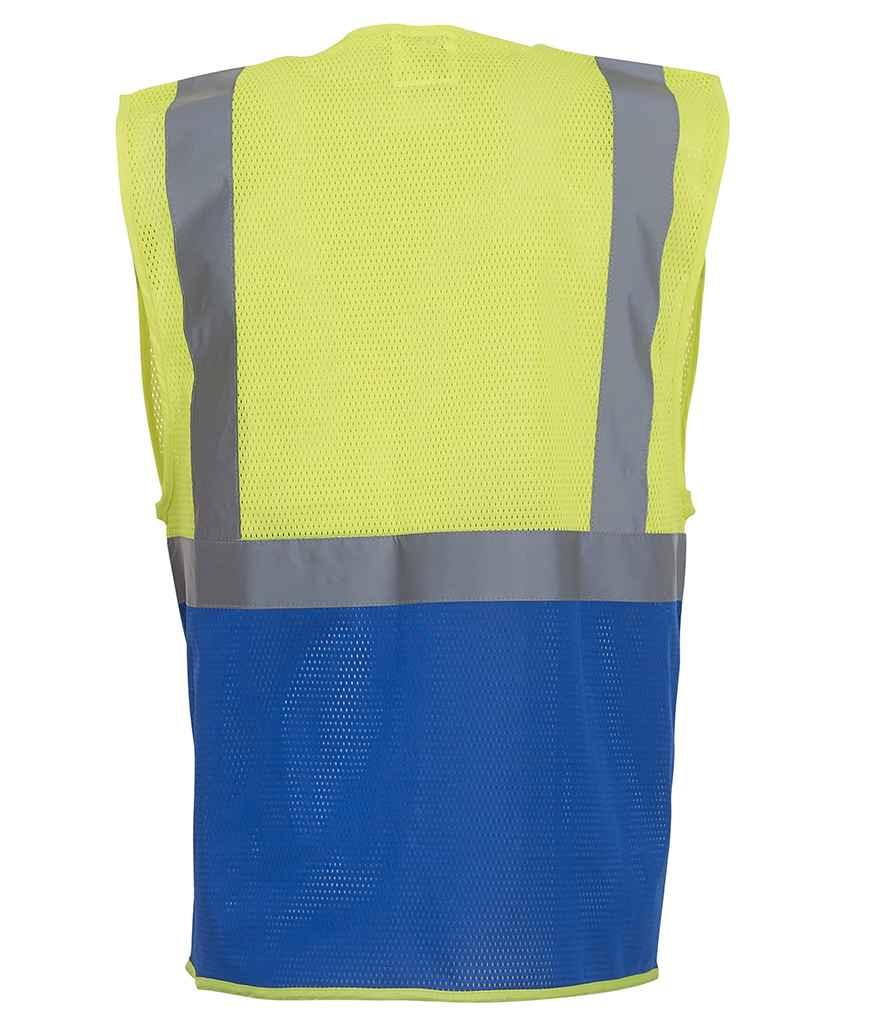 Yoko Hi-Vis Top Cool Open Mesh Executive Waistcoat - YK107 - Brand It Essex Ltd