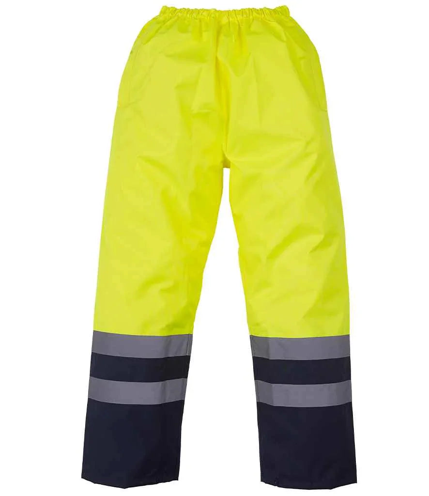 Yoko Hi-Vis Two Tone Waterproof Overtrousers - YK217 - Brand It Essex Ltd