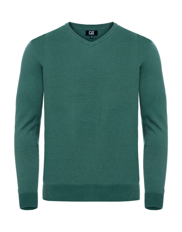 Personalised Custom Branded Cutter & Buck Oakville V-neck Men's Knitted Golf Sweater - Brand It Essex Ltd