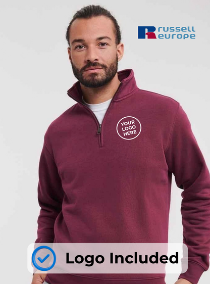 Russell Authentic Zip Neck Sweatshirt - BYOB