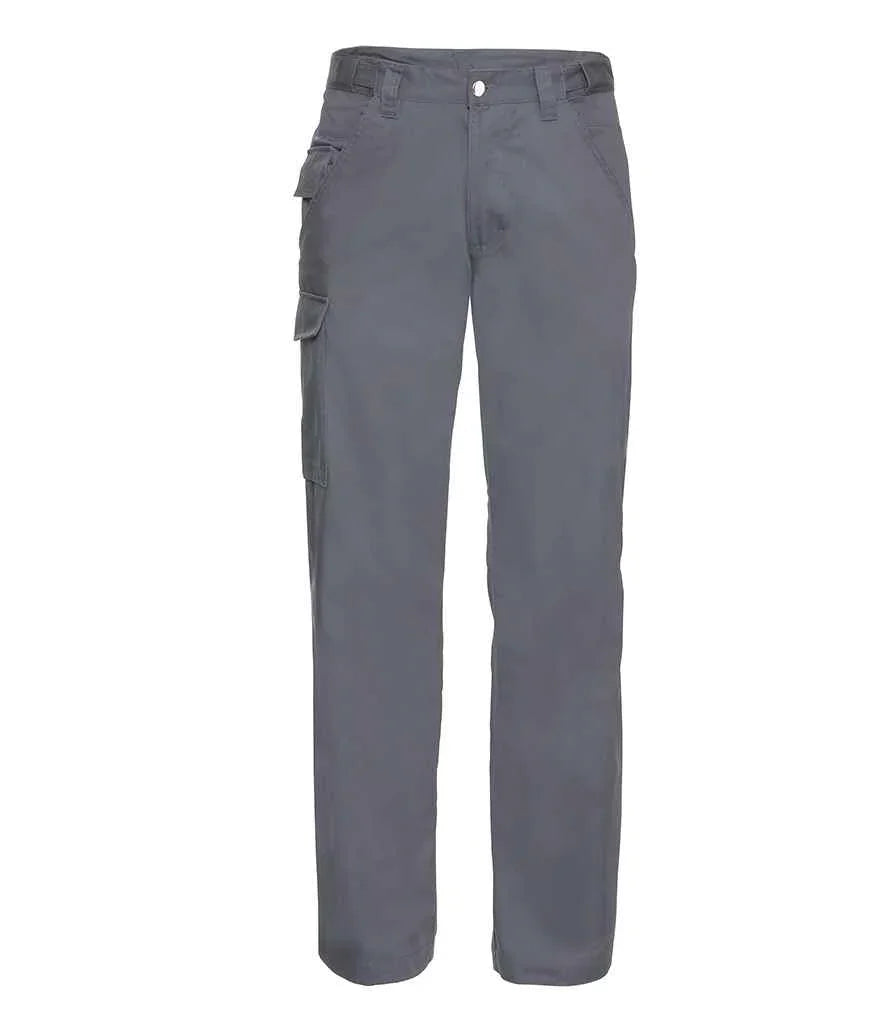 Russell Polycotton Twill Workwear Trousers - J001M - Brand It Essex Ltd