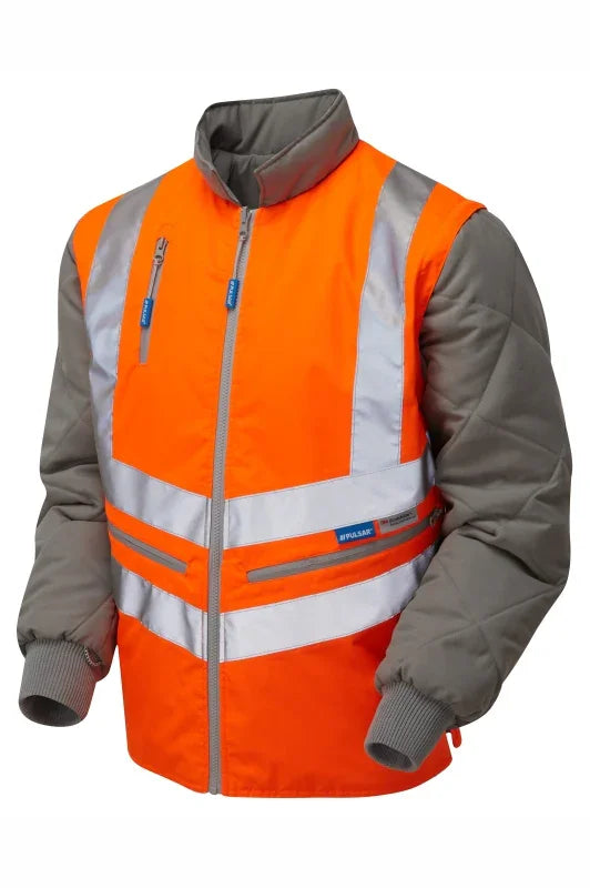 Personalised Custom Branded PULSAR® PROTECT Hi-Vis Orange Body Warmer - PR498 - Brand It Essex Ltd