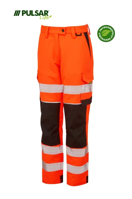 PULSAR® LIFE Men's Hi-Vis Orange Stretch Combat Trouser - LFE922 - Brand It Essex Ltd