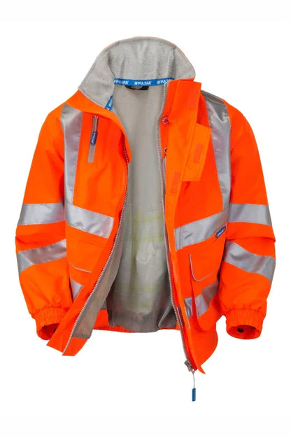Personalised Custom Branded PULSAR® PROTECT Hi-Vis Orange Mesh Lined Bomber Jacket - PR515 - Brand It Essex Ltd