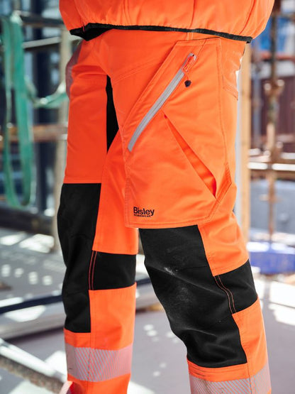 Bisley Taped Hi Vis Bradford 4-Way Stretch Cargo Trousers
