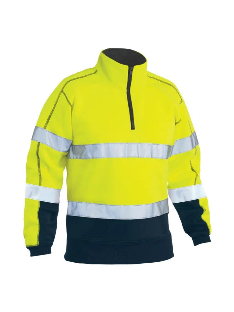 Personalised Custom Branded Bisley Taped Hi Vis 1/4 Zip Pullover Fleece - Brand It Essex Ltd
