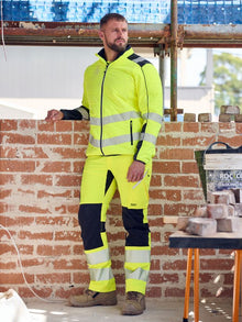 Bisley Taped Hi Vis Bradford 4-Way Stretch Cargo Trousers