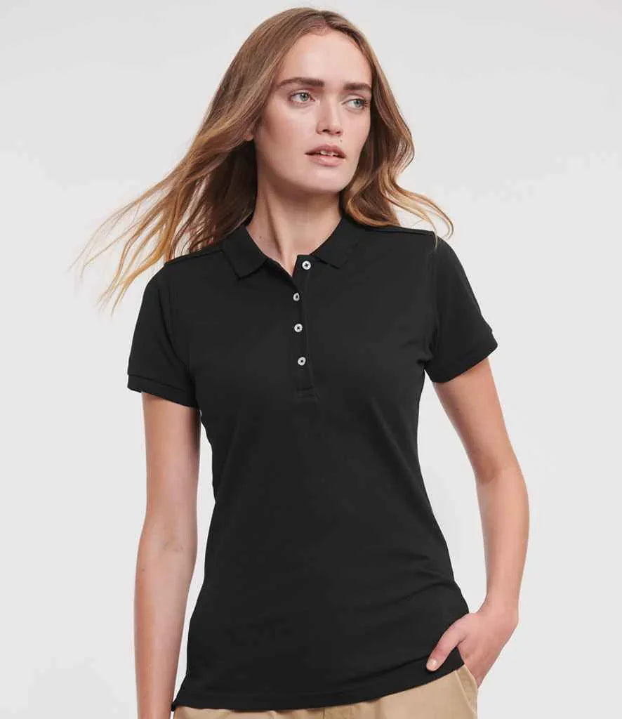 Russell Ladies Stretch Pique Polo Shirt - J566F - Brand It Essex Ltd