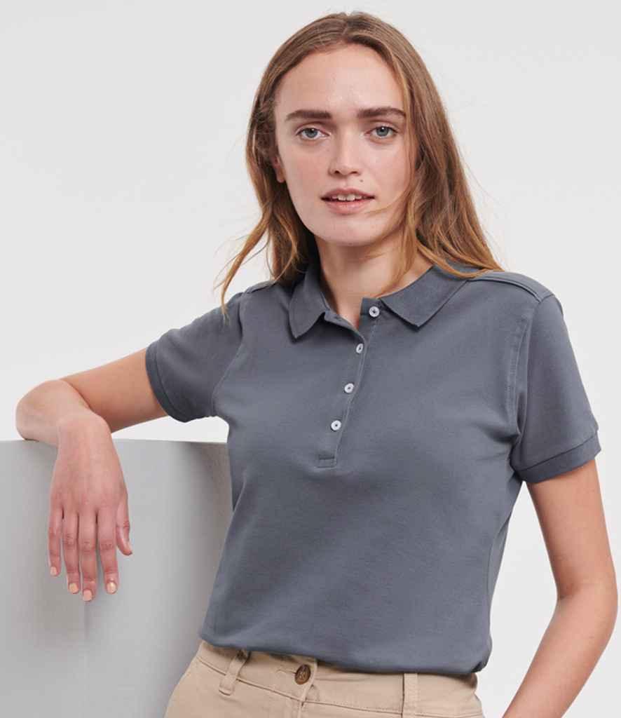 Russell Ladies Stretch Pique Polo Shirt - J566F - Brand It Essex Ltd