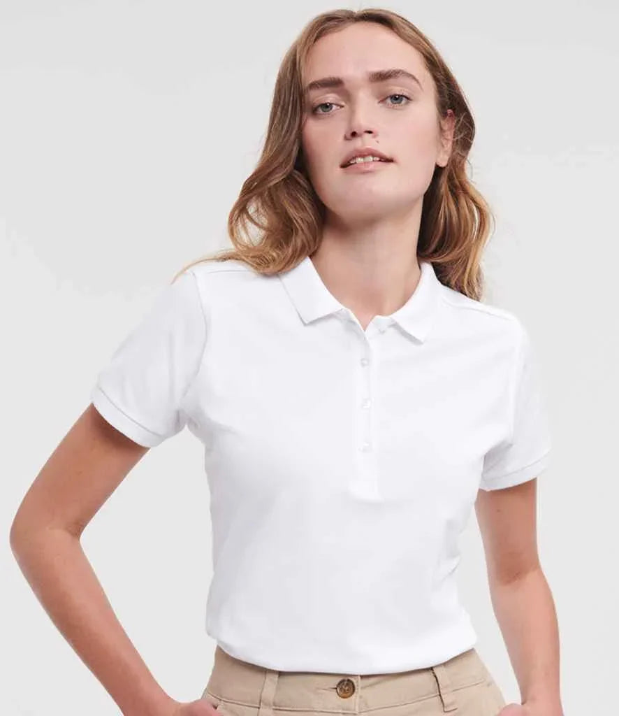 Russell Ladies Stretch Pique Polo Shirt - J566F - Brand It Essex Ltd