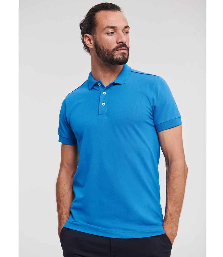 Russell Stretch Pique Polo Shirt - J566M - Brand It Essex Ltd