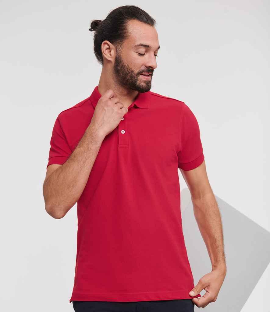 Russell Stretch Pique Polo Shirt - J566M - Brand It Essex Ltd