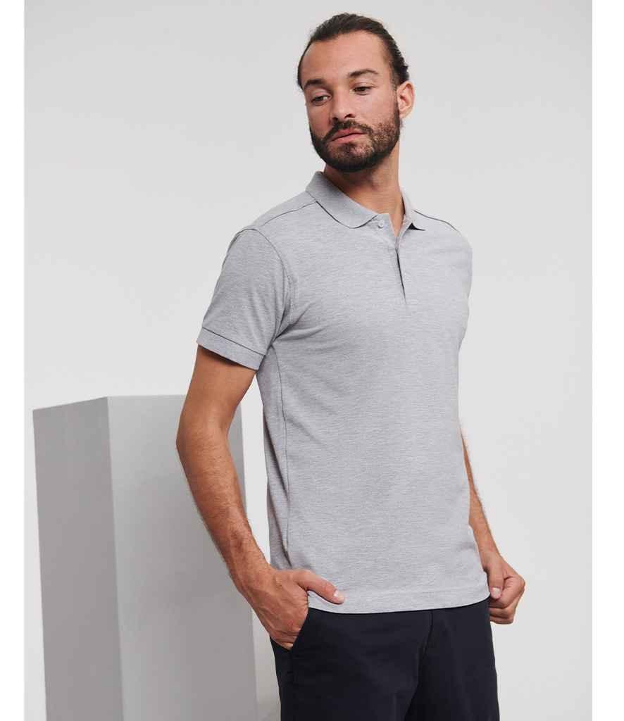 Russell Stretch Pique Polo Shirt - J566M - Brand It Essex Ltd