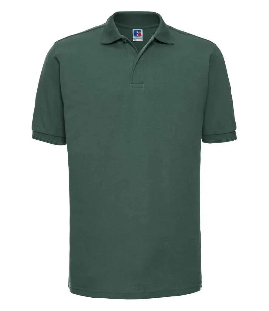 Russell Hardwearing Poly/Cotton Pique Polo Shirt - Bottle Green - Brand It Essex Ltd