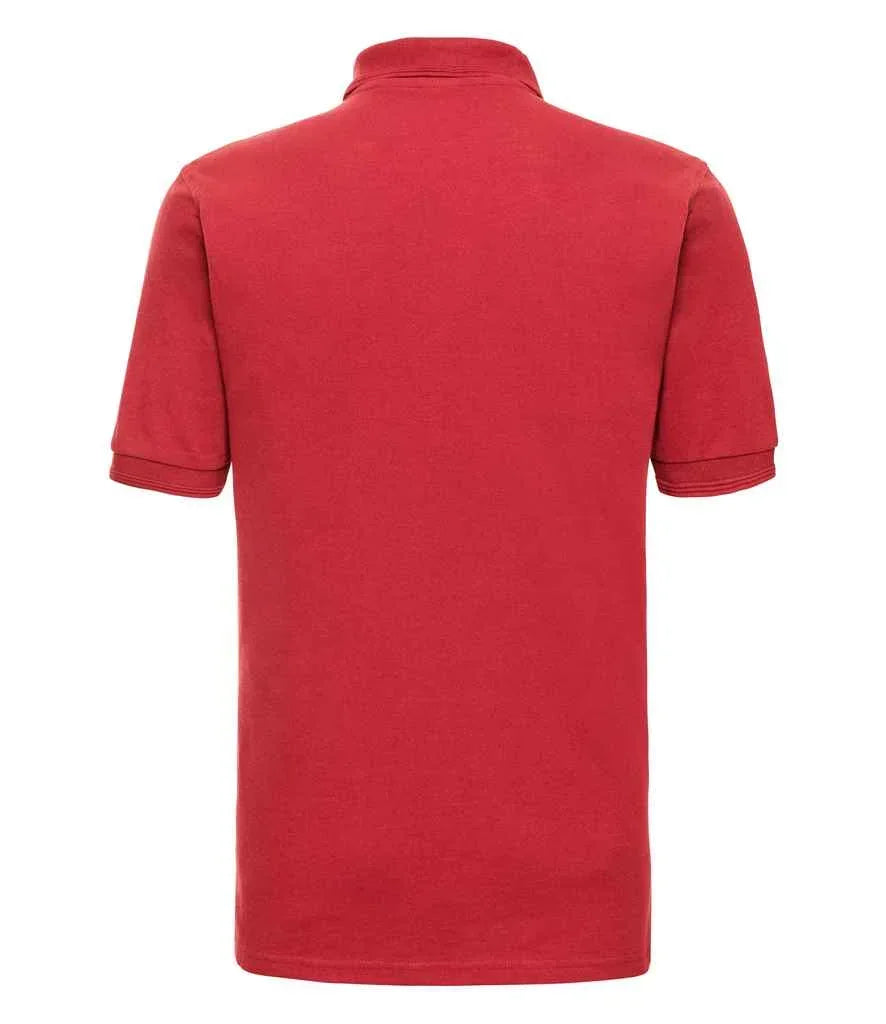Russell Hardwearing Poly/Cotton Pique Polo Shirt - Bright Red - Brand It Essex Ltd