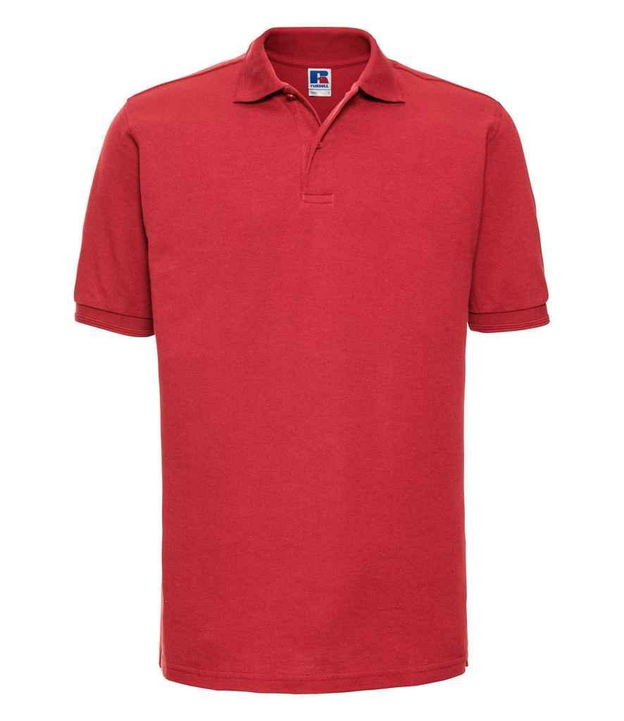 Russell Hardwearing Poly/Cotton Pique Polo Shirt - Bright Red - Brand It Essex Ltd