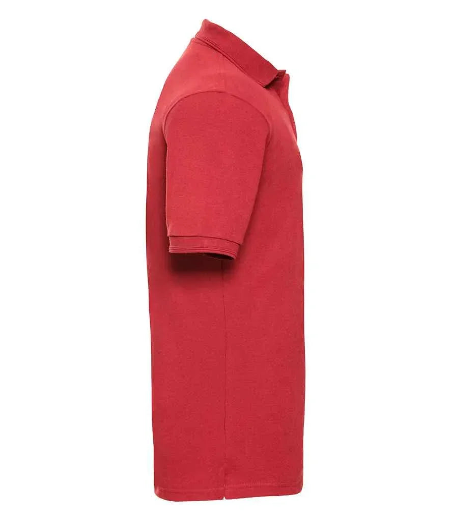 Russell Hardwearing Poly/Cotton Pique Polo Shirt - Bright Red - Brand It Essex Ltd