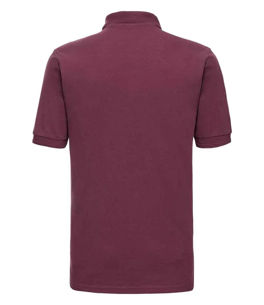 Russell Hardwearing Poly/Cotton Pique Polo Shirt - Burgundy - Brand It Essex Ltd