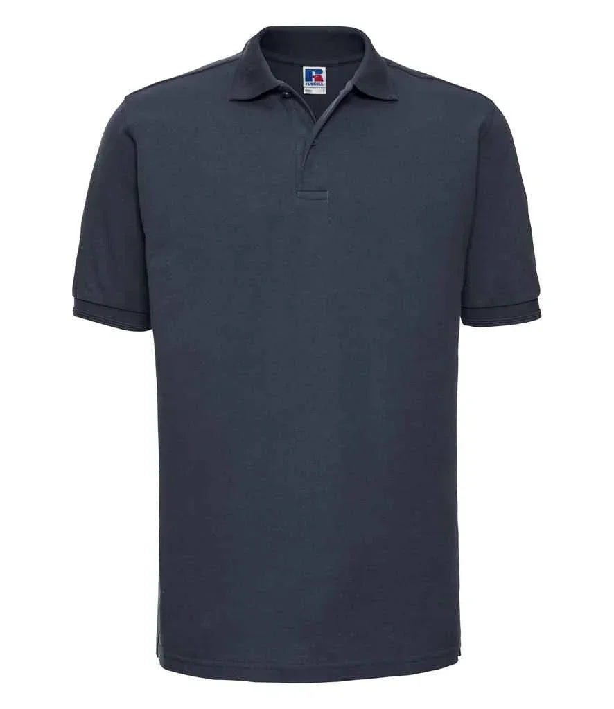 Russell Hardwearing Poly/Cotton Pique Polo Shirt - French Navy - Brand It Essex Ltd