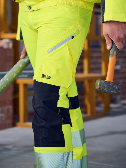 Bisley Taped Hi Vis Bradford 4-Way Stretch Cargo Trousers
