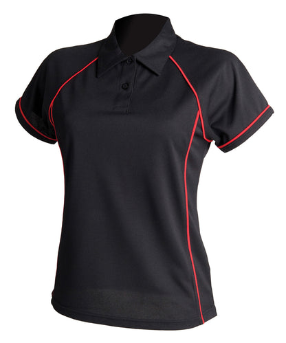 Finden & Hales Ladies Piped Contrast Polo Shirt (LV371)