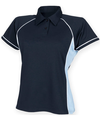 Finden & Hales Ladies Piped Contrast Polo Shirt (LV371)
