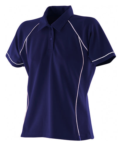 Finden & Hales Ladies Piped Contrast Polo Shirt (LV371)