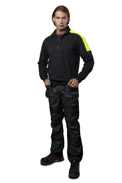 ProJob Prio 2128 1/2 Zip Contrast Sweatshirt