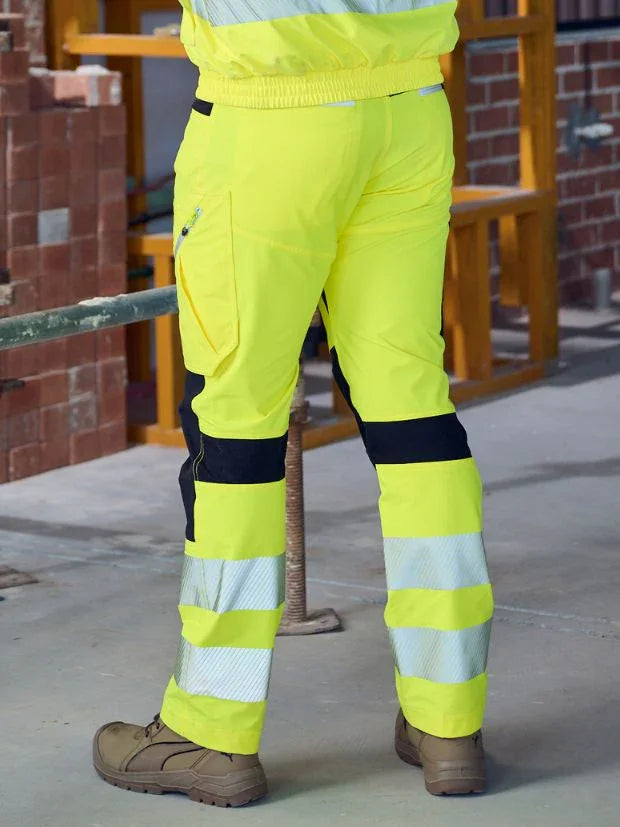 Bisley Taped Hi Vis Bradford 4-Way Stretch Cargo Trousers - Brand It Essex Ltd