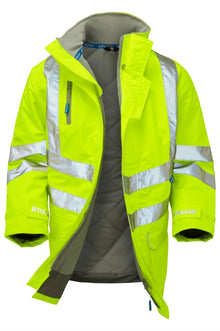 PULSAR® PROTECT Hi-Vis Yellow Padded Storm Coat - P187