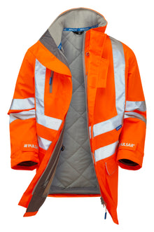 PULSAR® PROTECT Hi-Vis Orange Padded Storm Coat - PR502