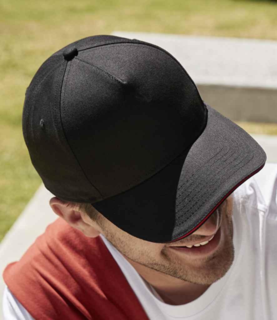 Personalised Custom Branded Beechfield EarthAware Classic Organic Cotton 5 Panel Sandwich Peak Cap - B825C - Brand It Essex Ltd