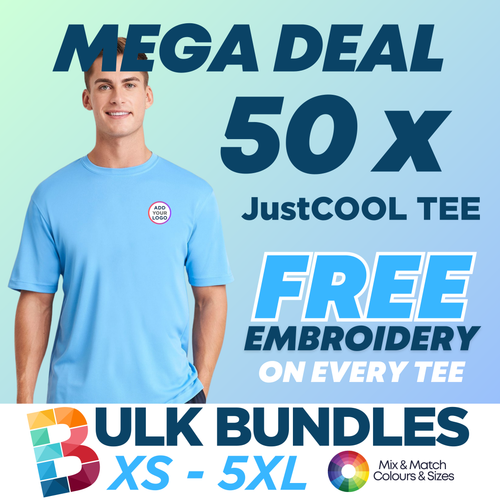 50 JustCool T-shirts - MEGA DEAL