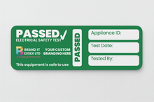 Custom Cable Wrap PAT Test Labels – (75mm x 25mm)