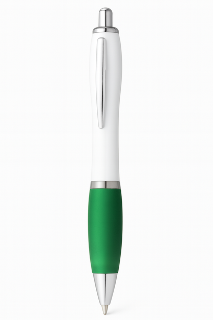 Rubber Grip Curvy Pen - Blue Ink (Full Colour Print)