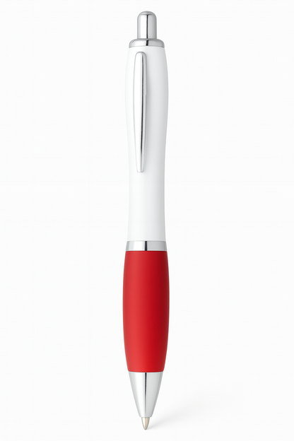 Rubber Grip Curvy Pen - Blue Ink (Full Colour Print)