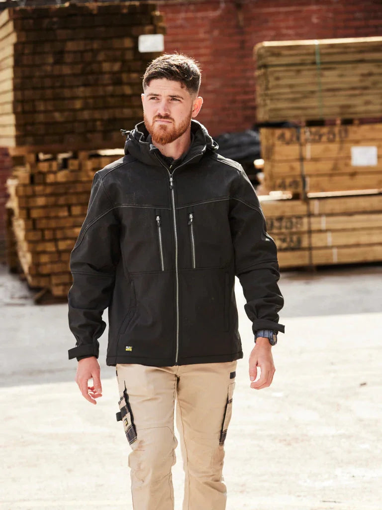 Bisley FLX & MOVE™ Hooded Soft Shell Jacket - Brand It Essex Ltd