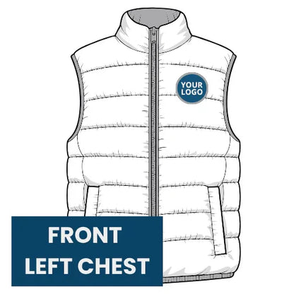 Personalised Custom Branded Gilet Location Area - Brand It Essex Ltd