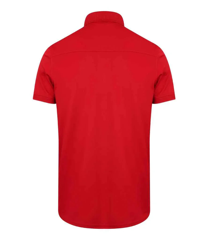Personalised Custom Branded Henbury Slim Fit Stretch Microfine Pique Polo Shirt - Brand It Essex Ltd